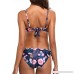 V FOR CITY Women's 2 Piece Swimsuits Push up Bikini Set Bandeau Bathing Suits Tie Side Bikinis Bottoms Floral B07DFH8KR9